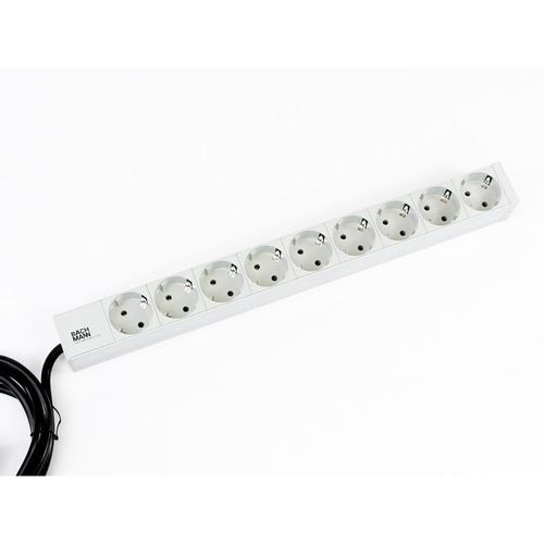 Bach Mann PDU Basic ALU 19"1U 9xšuko, 16A, kabl 2m slika 1