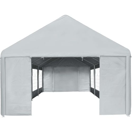 Šator za zabave od PE-a 4 x 8 m sivi slika 5