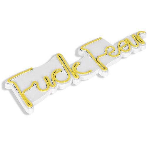 Wallity Ukrasna plastična LED rasvjeta, Fuck Fear - Yellow slika 5