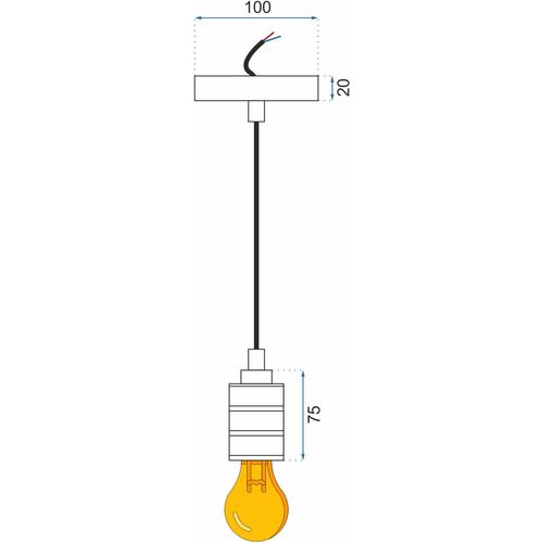 Stropna viseća svjetiljka Crna APP342-1CP slika 10