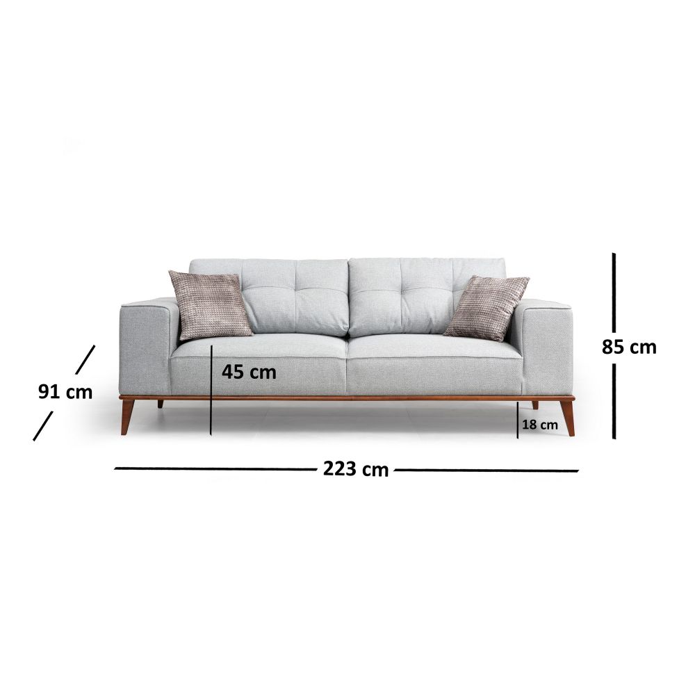 Montana 3-Sjedalni Sivi Sofa-Krevet slika 5