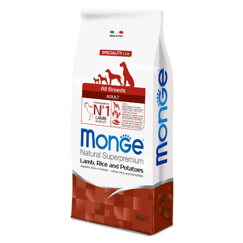 Monge Natural Superpremium Dog All Breeds Adult Monoprotein Jagnjetina sa pirinčem i krompirom 2.5 kg slika 1