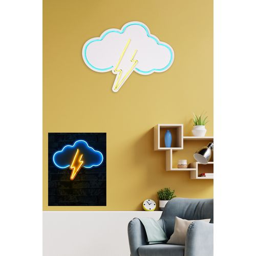 Wallity Ukrasna plastična LED rasvjeta, Thunder Storm - Blue, Yellow slika 11