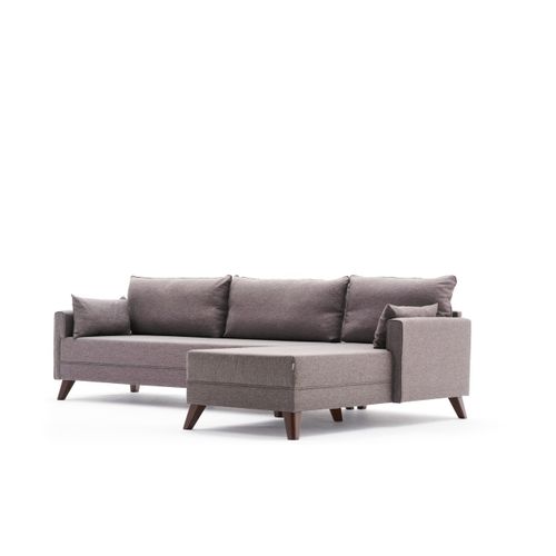 Atelier Del Sofa Kutna garnitura, Smeđa, Bella Corner Sofa Right - Brown slika 6