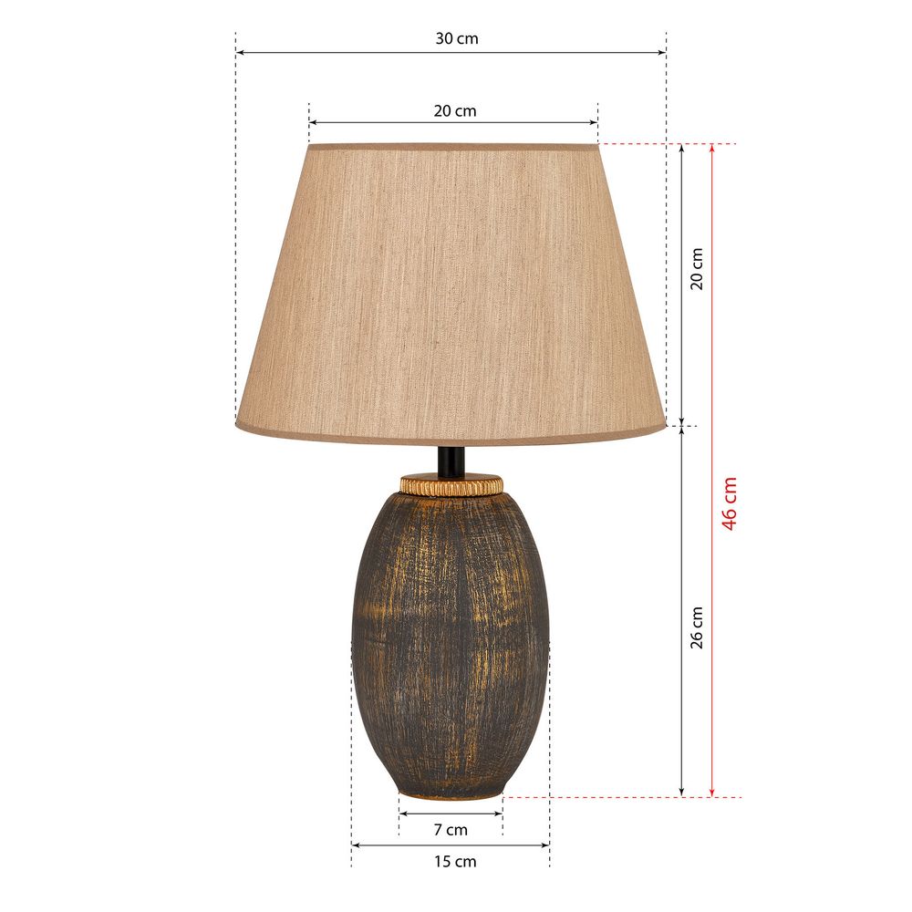 OPVIQ Stolna Lampa Zlatno-Smeđa TM169 slika 4