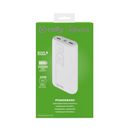 CELLY Powerbank EVO od 20000mAh u BELOJ boji slika 3