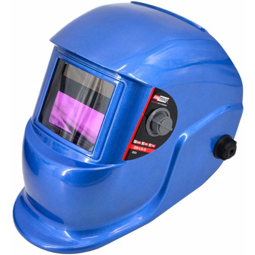 AWTOOLS Samozatamnjujuća zavarivačka maska LYG-8 plava DIN 9-13 s dvostrukim lakiranjem slika 1