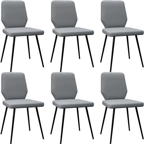 Blagovaonske stolice od tkanine 6 kom svjetlosive slika 8