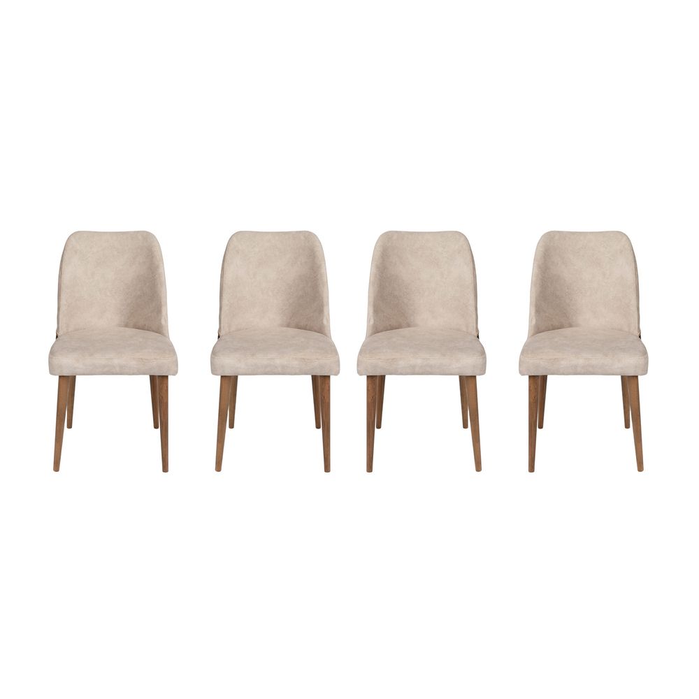 Set Stolica Nova 071 V4 Cream Walnut (4 komada) slika 2