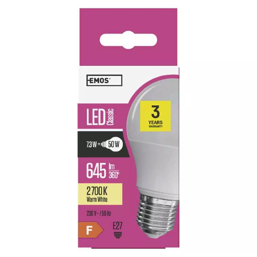 Emos LED sijalica Classic A60 8W E27 WW ZQ5130 slika 1