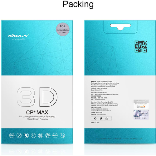Zaštitno staklo Nillkin 3D CP+Max za Samsung S918B Galaxy S23 Ultra crni slika 5