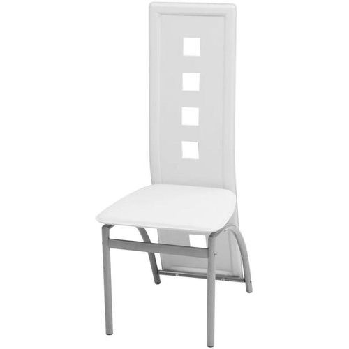 Blagovaonske stolice od umjetne kože 2 kom bijele *Oštećena ambalaža/Izložbeni primjerak slika 3