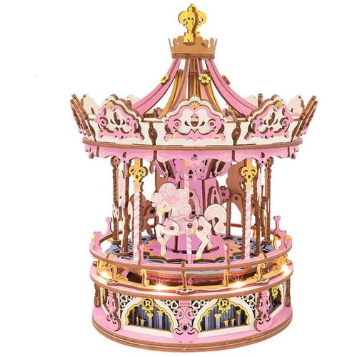 Robotime Romantic Carousel Dream Version maketa slika 1