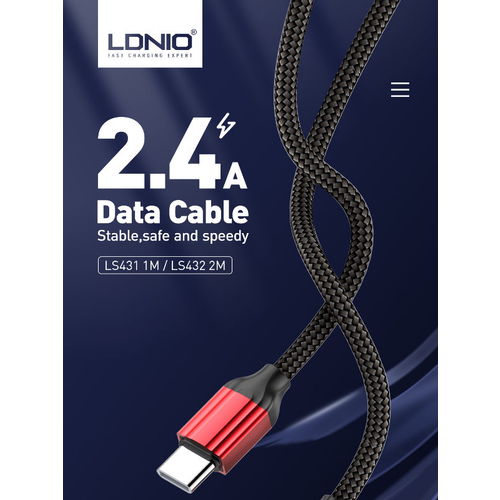 Data kabl LDNIO LS431 micro USB crni 1m slika 2