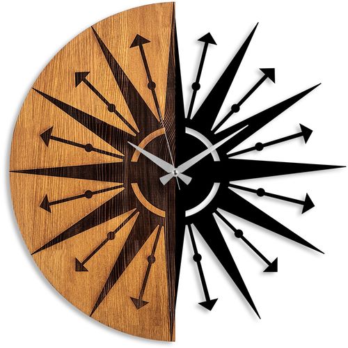 Wallity Ukrasni drveni zidni sat, Wooden Clock - 75 slika 5