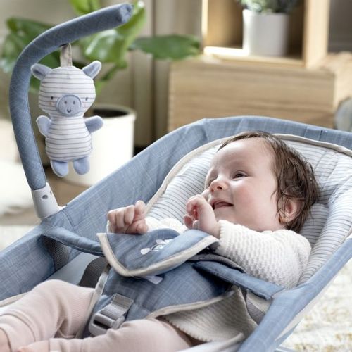 Kids II Ingenuity Ležaljka Happy Belly™ Chambray 0-6M ( Masažno Sedište) slika 4