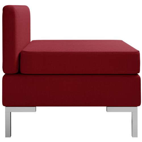 Modularna srednja sofa s jastukom od tkanine boja vina slika 7