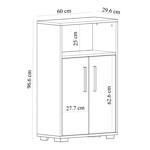 Woody Fashion Komoda s više namjena, Moon - White slika 5