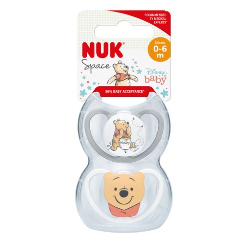 NUK duda varalica - silikon Space Winnie the Pooh 0-6 m, 2/1 kom 10175249 slika 1