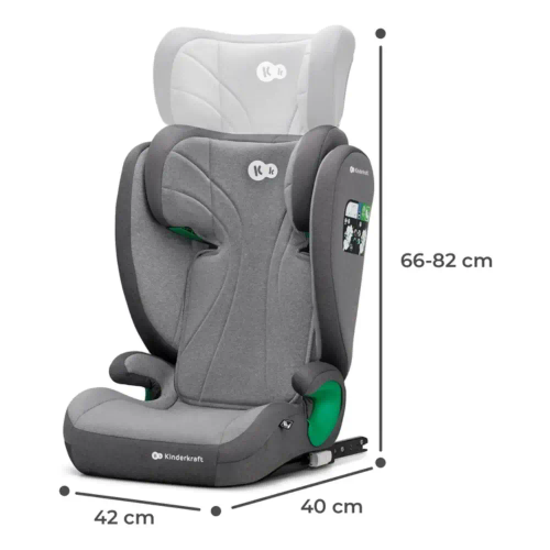 Kinderkraft autosjedalica Junior Fix 2 i-Size 15-36 kg (100-150 cm), Rocket grey slika 8