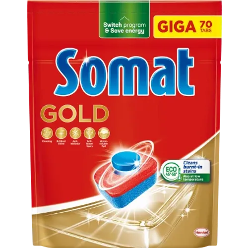 Somat Gold tablete za strojno pranje posuđa 70kom, xxl slika 1