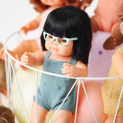 Miniland lutka Asian Girl with Glasses 38 cm Colourful slika 4