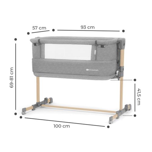 Kinderkraft Kolevka Neste Grow Light Grey Full Wood slika 11