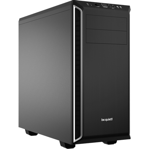 be quiet! BG022 PURE BASE 600 Silver, MB compatibility: ATX, M-ATX, Mini-ITX, Two pre-installed Pure Wings 2 fans, Water cooling optimized with adjustable top cover vent (up to 360mm) slika 1