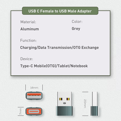 Adapter LDNIO LC150 Type C na USB sivi slika 12