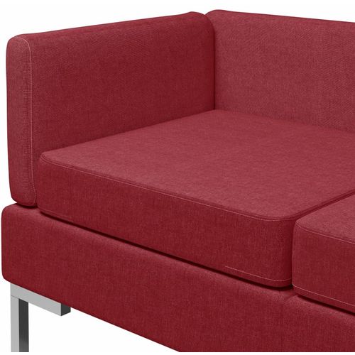 2-dijelni set sofa od tkanine crvena boja vina slika 12