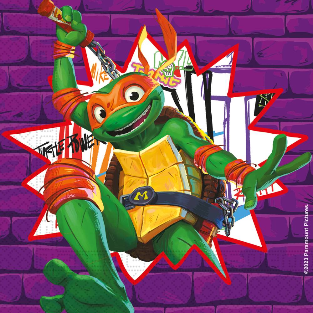 Papirne salvete Teenage Mutant Ninja Turtles 33x33cm, 20kom slika 1