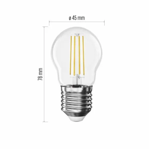 Led sijalica Filament Mini Globe 3,4W(40W) 470lm E27 WW Emos ZF6D22 slika 2