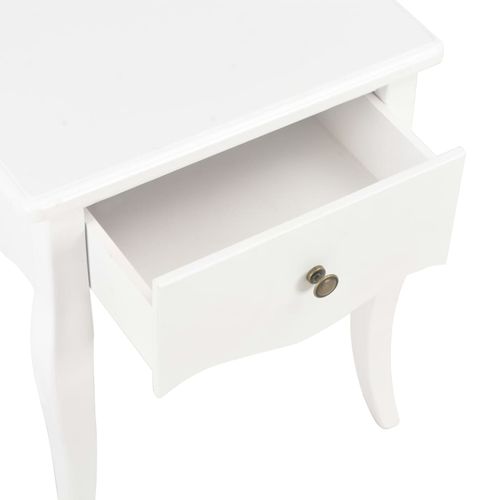 280005 Nightstand White 40x30x50 cm Solid Pine Wood slika 29