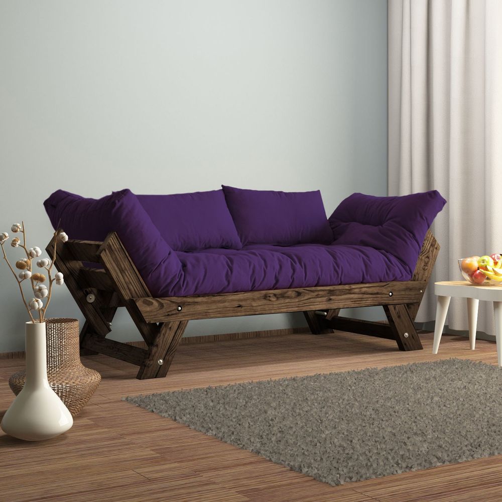 Dvosjed sofa CPT8121-210 - boje: Orah, Ljubičasti vrt slika 1