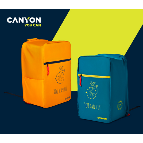CANYON cabin size backpack for 15.6" laptop,polyester,yellow slika 13