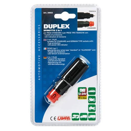 Utikač 12/24V duplex 2u1 max 15A LED slika 1