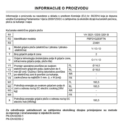 Amica Domino Staklokeramička Ploča VH 3021 (23481) slika 4