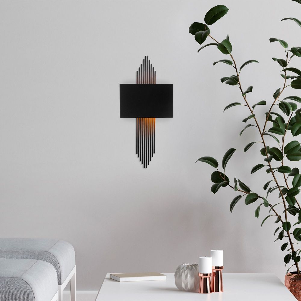 621 - Crna Zidna Lampa slika 2