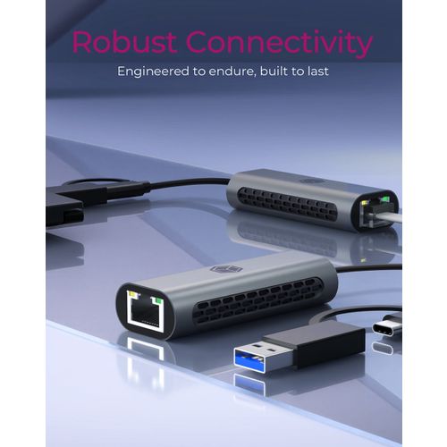 Icybox IB-LAN301-C3 USB-A i USB-C mrežna kartica/adapter za 2.5 Gbit Ethernet slika 4