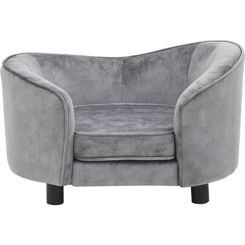 Sofa za pse siva 69 x 49 x 40 cm plišana slika 40