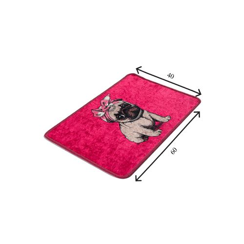 Pink Pug DJT Multicolor Bathmat slika 3