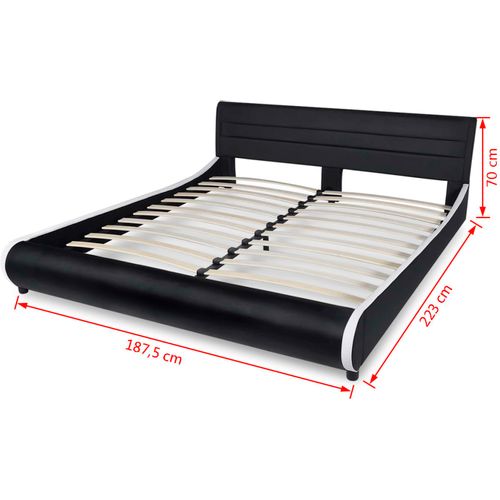 Okvir za krevet od umjetne kože s LED svjetlom crni 180 x 200 cm slika 28