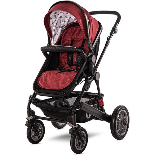 LORELLI LORA LUXE Red Elephants Kolica 2u1: Košara + Zimska Navlaka + Putna Torba (0mj+) - (do 15kg/96cm) slika 4