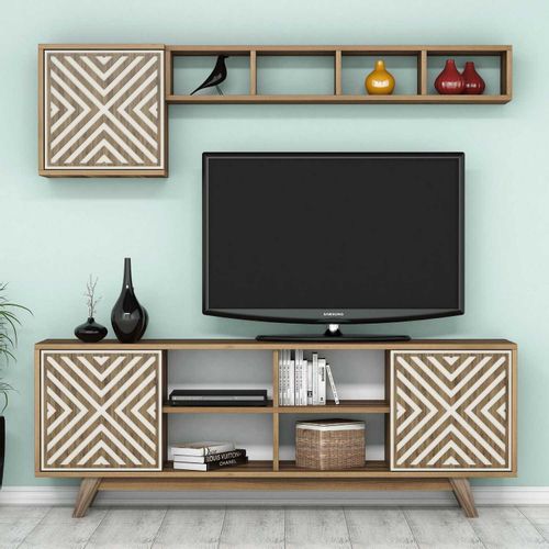 Woody Fashion TV jedinica, İnci - Walnut, Cream slika 1