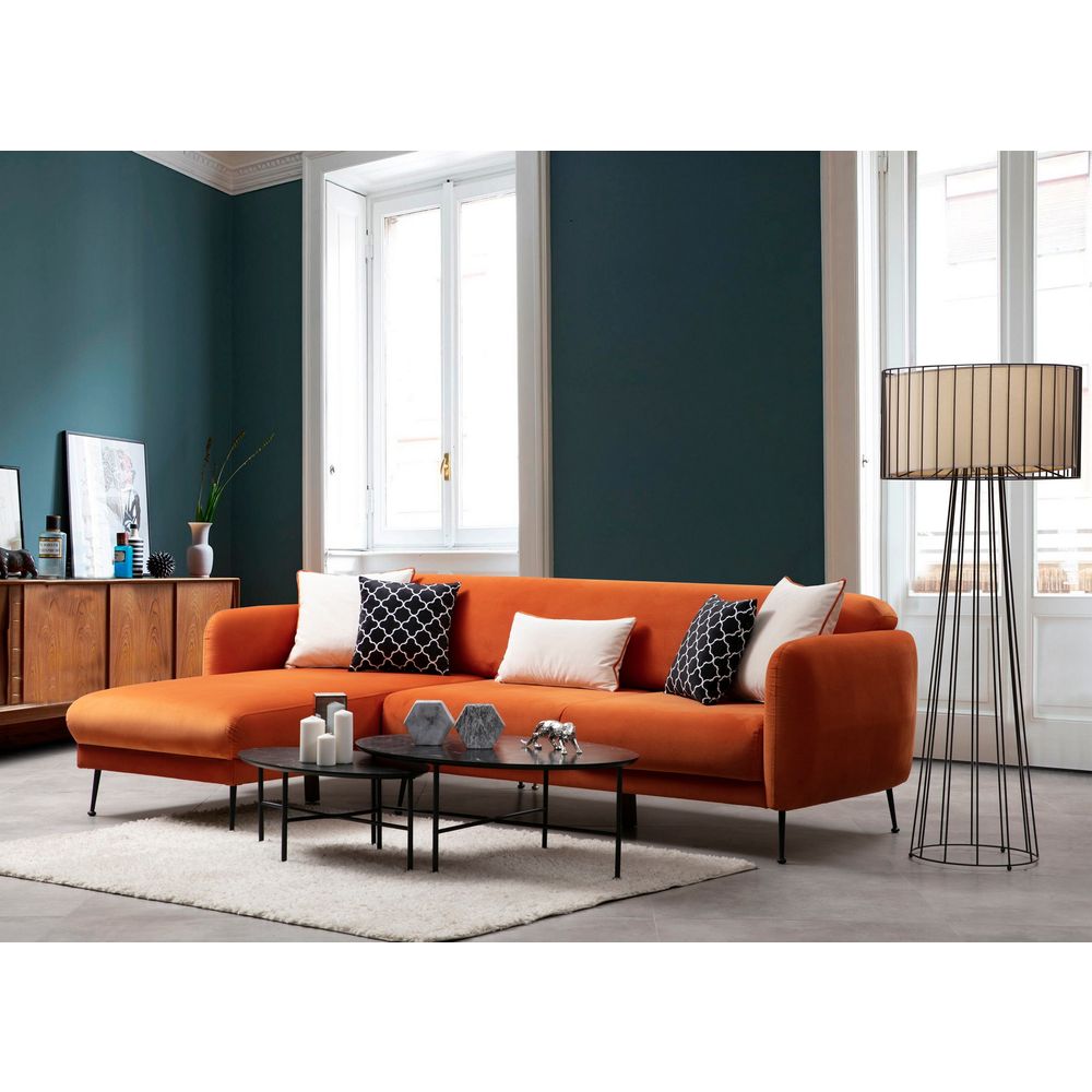 Sevilla Corner Left (Chl+3R) Narandžasti Kutni Sofa-Krevet slika 1