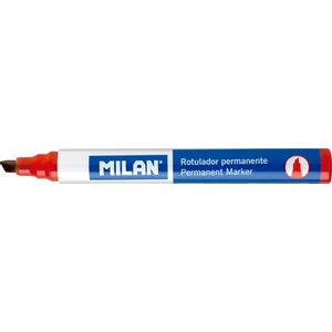 Marker permanentni MILAN 4mm kosi vrh crveni, pakiranje 12/1