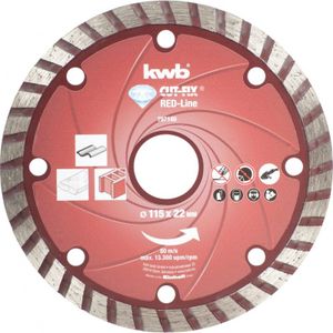 KWB CUT-FIX dijamantna rezna ploča 115x2,1 mm, Red-Line