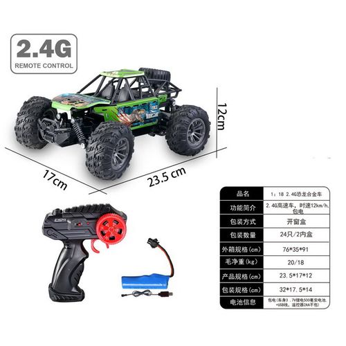 Buggy na daljinsko upravljanje DINO Crawler 1:18 R/C - zeleni slika 1