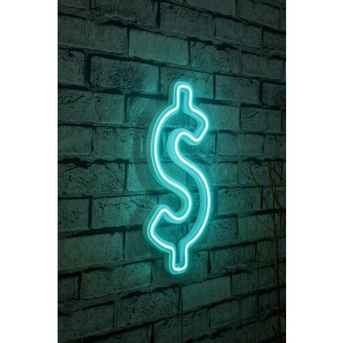 Wallity Ukrasna plastična LED rasvjeta, Dollar Sign - Blue slika 10