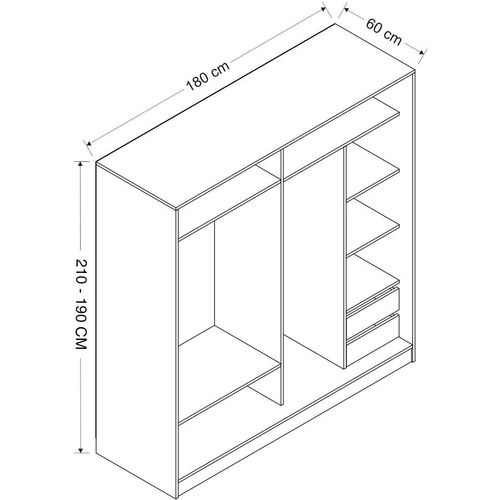 Kale - 3156 White Wardrobe slika 8